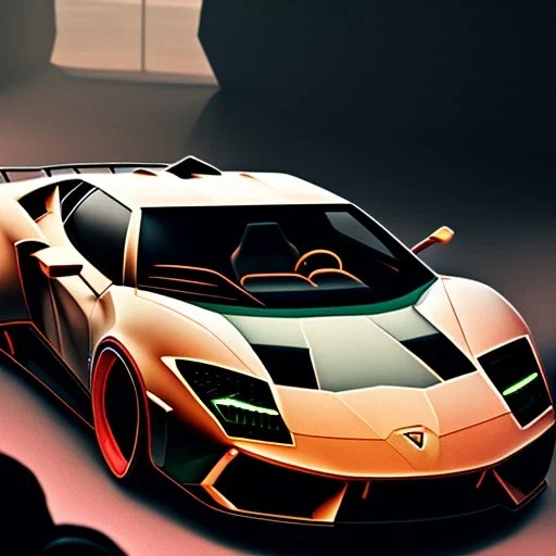 fullbody Drawing of 'Lamborghini Miura',intricate detail,andrea bonelli,Kilian Eng,Ohrai,evan lee,three quarters frontal aerial view,toned colors,16k