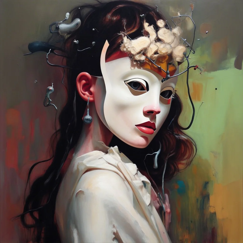 girl with a mask Yves Tanguy