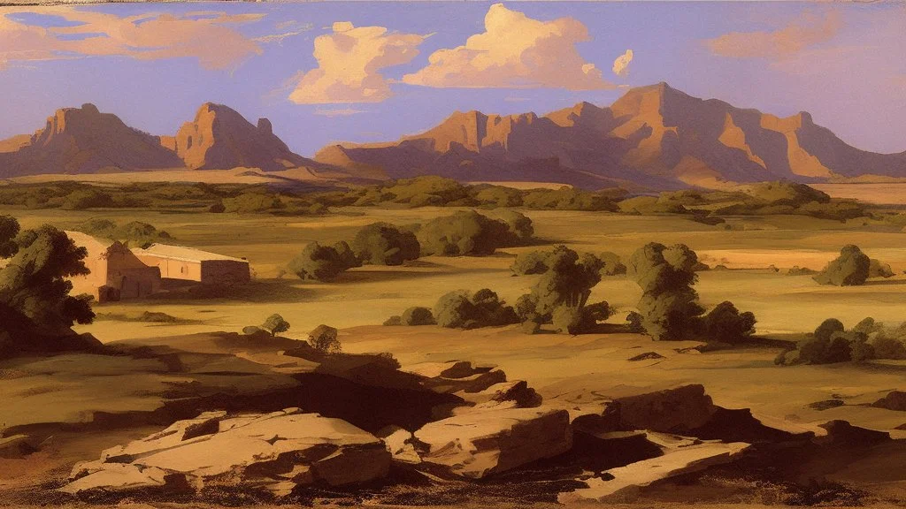 texas landscape by poussin