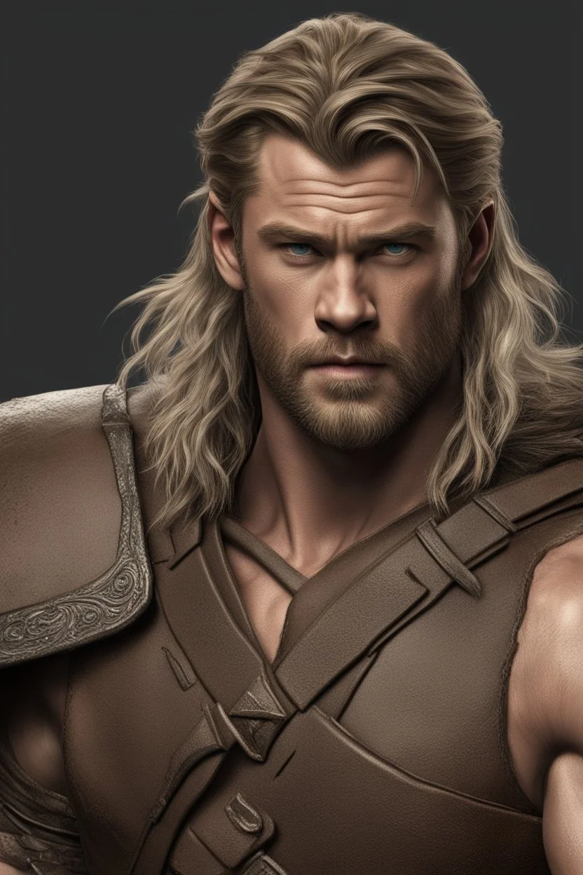 Chris Hemsworth as a barbarian from dungeons and dragons, lean muscles, DnD, in the style of realistic and hyper-detailed renderings,dungeons and dragons, 8k, detailed eyes, perfect eyes, epic , dramatic , fantastical, full body , intricate design and details, dramatic lighting, hyperrealism, photorealistic, cinematic, 8k, detailed face, Dramatic photo,epic photo, whole body,barbarian,