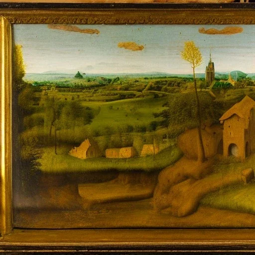 Paisaje al estilo Jan Van Eyck