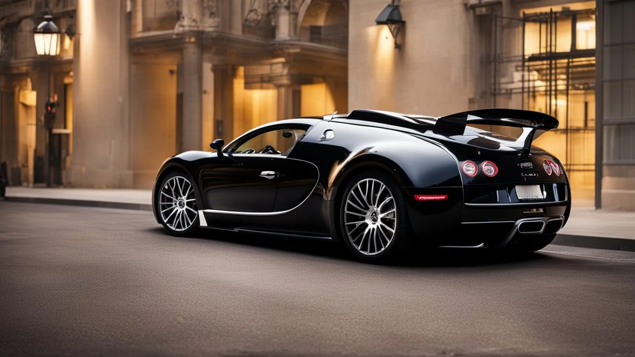 Bugatti veyron As FBI ,rear view, desktop wallpaper, 4K, Cinematic