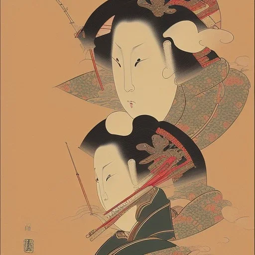  brand logo, Ukiyo-e japanese art