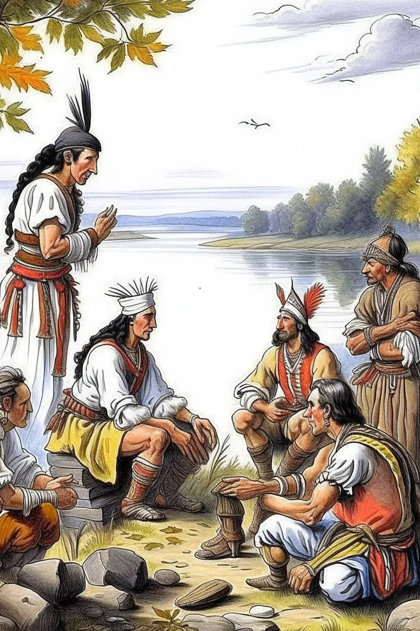 Iroquois eve's dropping on french discution 1669