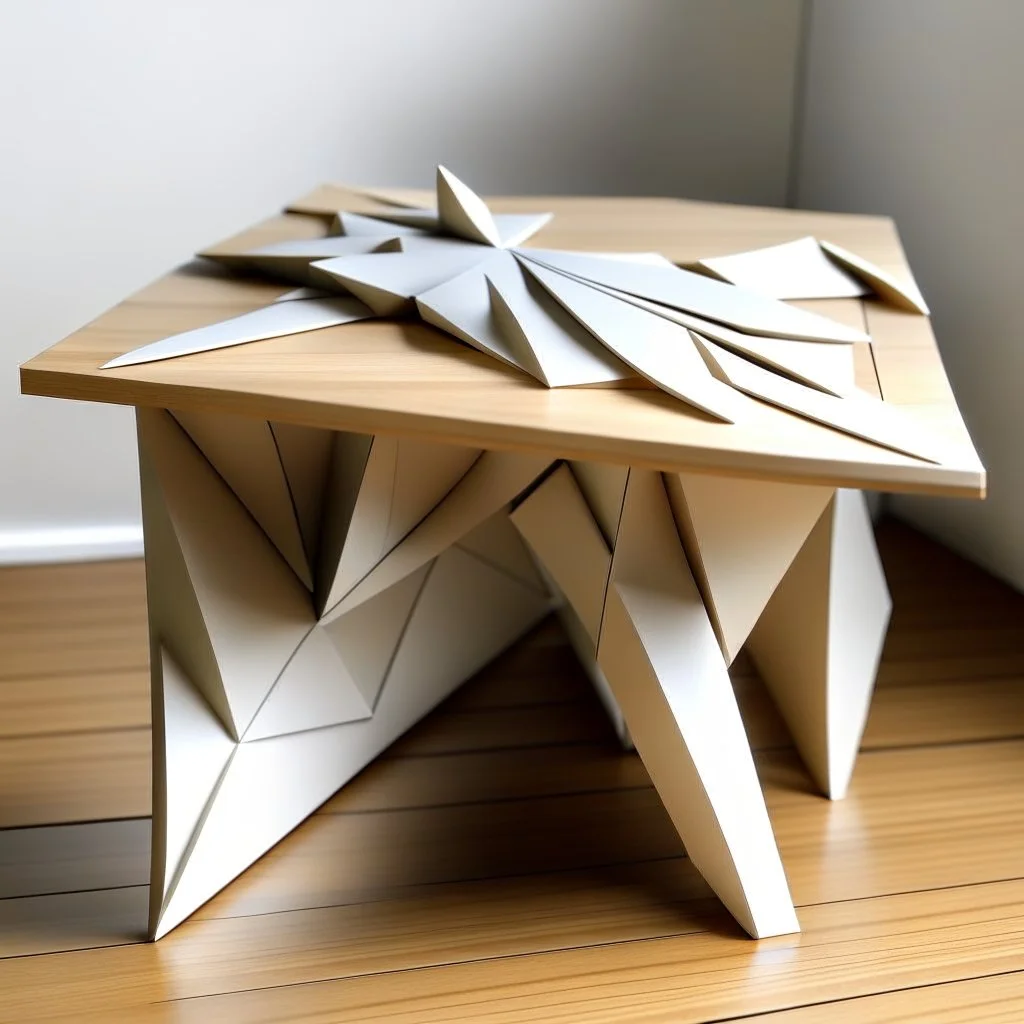 Paper folding inspired table