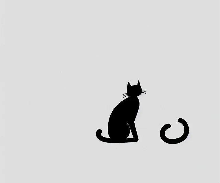 illustration cat isolated white backdrop