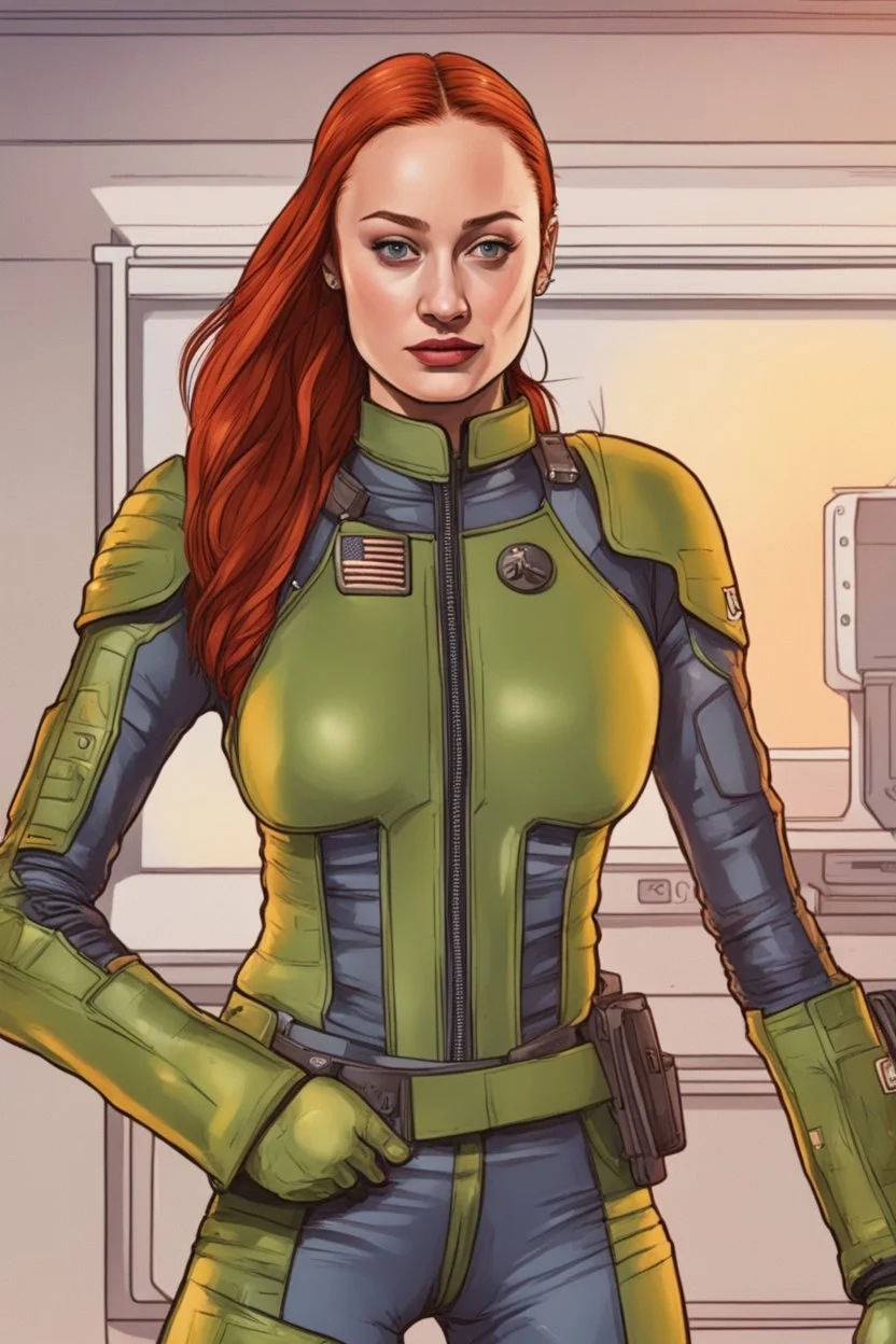 Sophie Turner in Rebel Starship