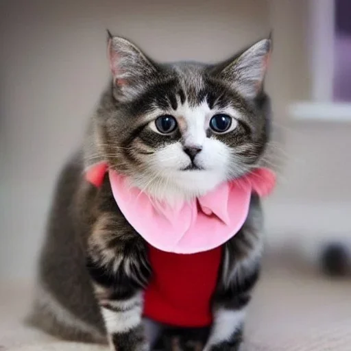 A cat with the most stylish cloths