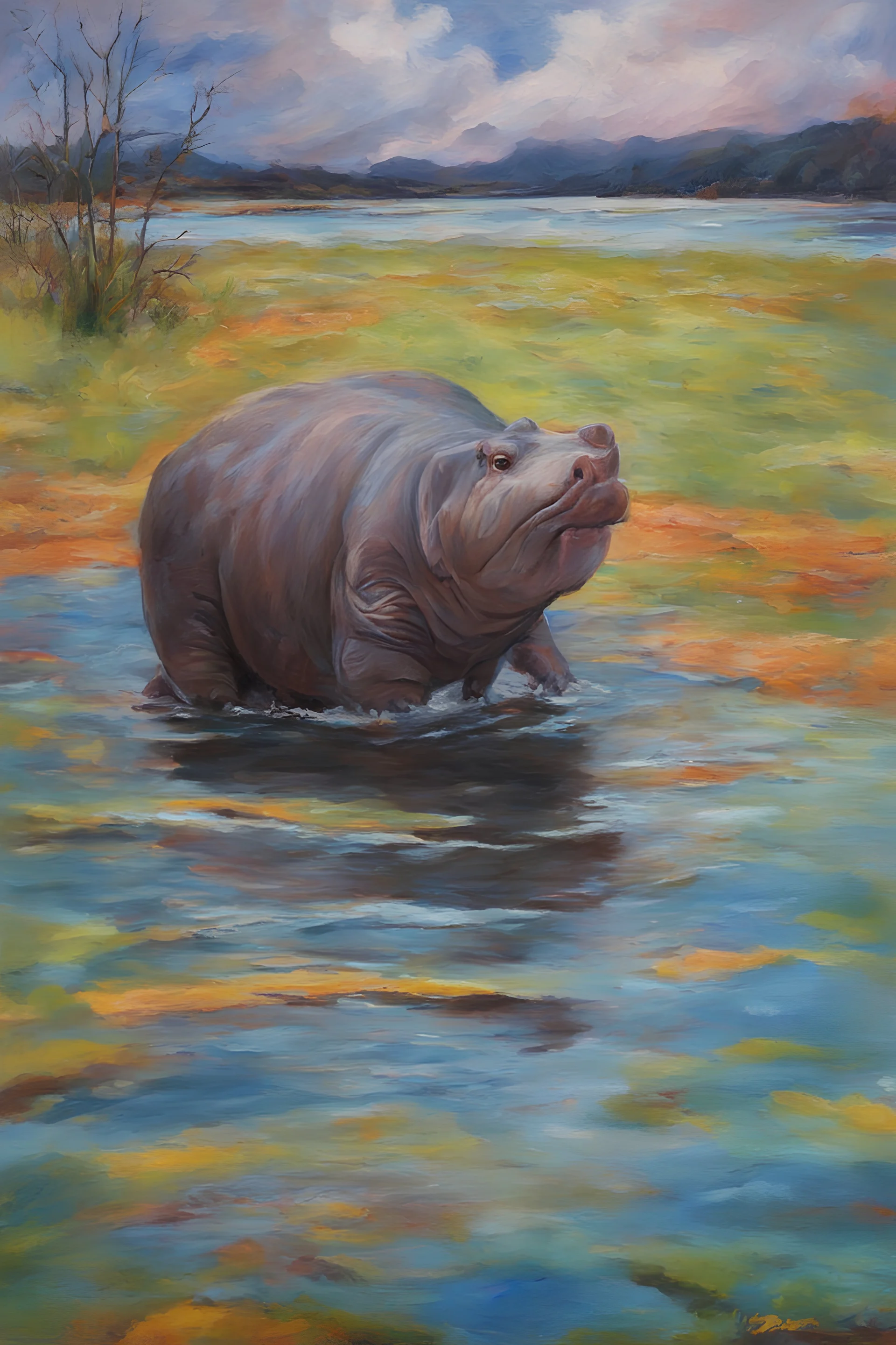 Janiqua Crouse - oil painting by Harry the Hippo