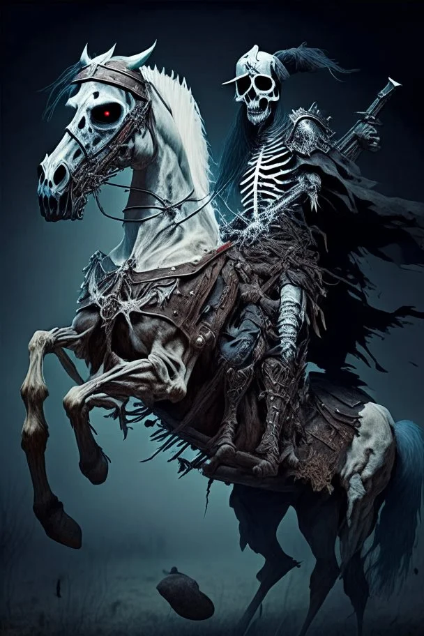 undead skeleton wild hunt warrior on horse