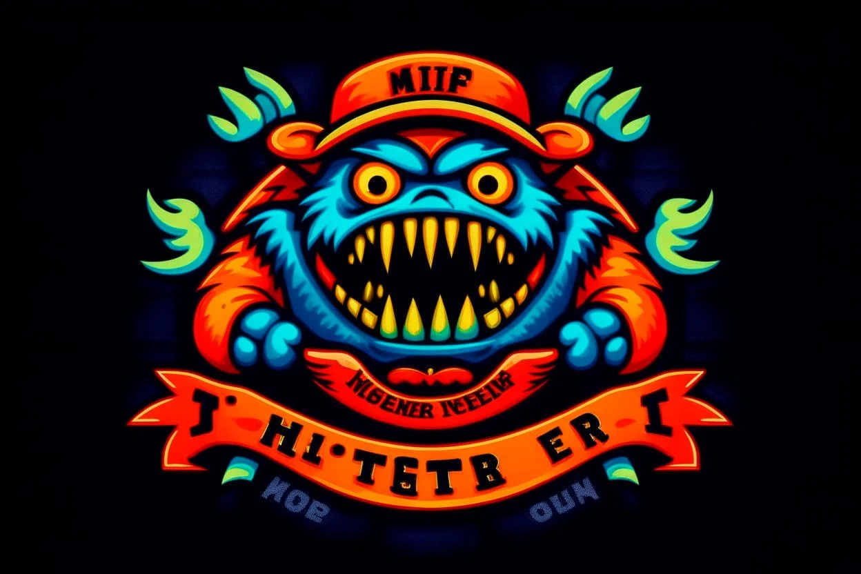 "Lil Monsters" hockey team logo