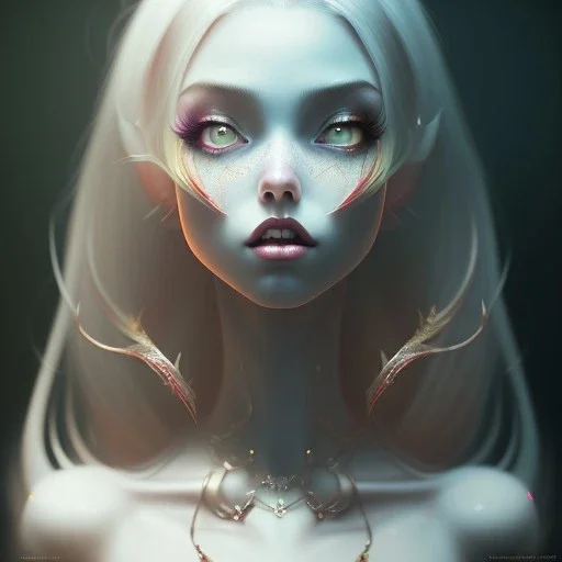 a portrait of a beautiful vampire Mavis Dracula art by lois van baarle and loish and ross tran and rossdraws and sam yang and samdoesarts and artgerm, digital art, highly detailed, intricate, sharp focus, Trending on Artstation HQ, deviantart, unreal engine 5, 4K UHD image