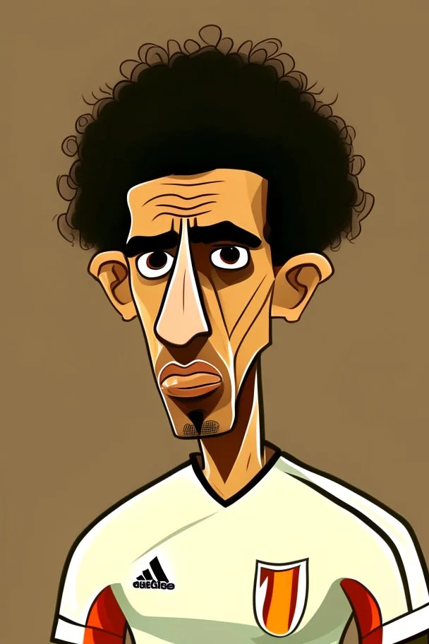 Mohamed Barakat Egyptian soccer player cartoon 2d