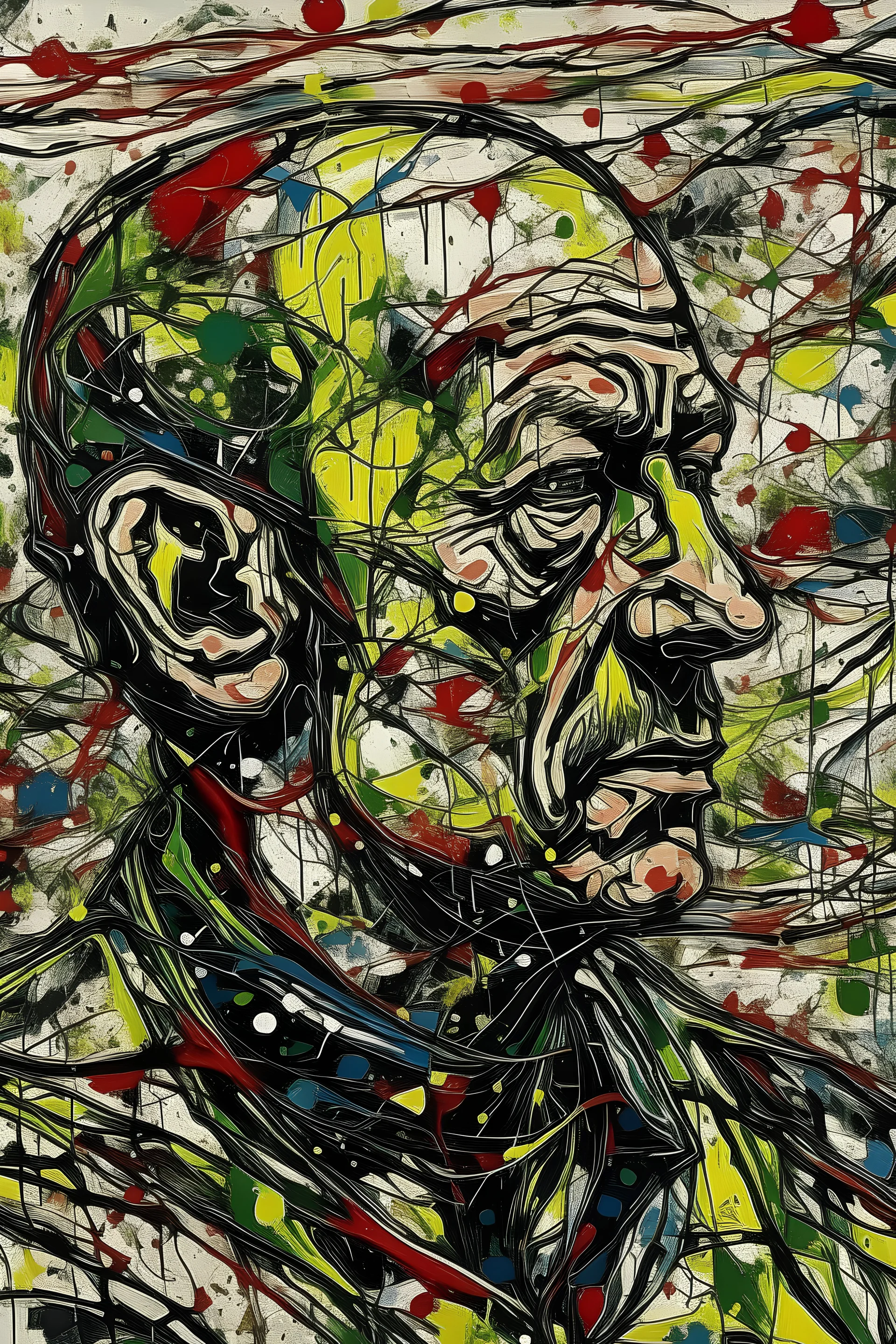 illustration style Jackson Pollock