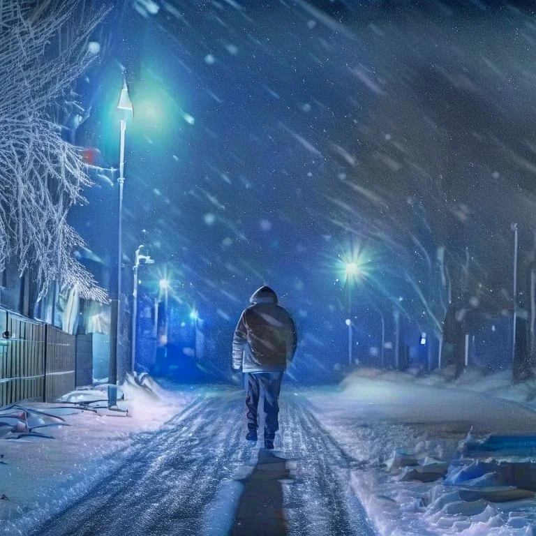 breath in icy weather at night