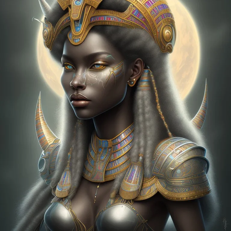 sango fantasy, fantasy magic, intricate, sharp focus, illustration, highly detailed, digital painting, concept art, matte, masterpiece head sexy Aztec beauty black afro hair earth lady silver tiger head Egyptian princess pyramid