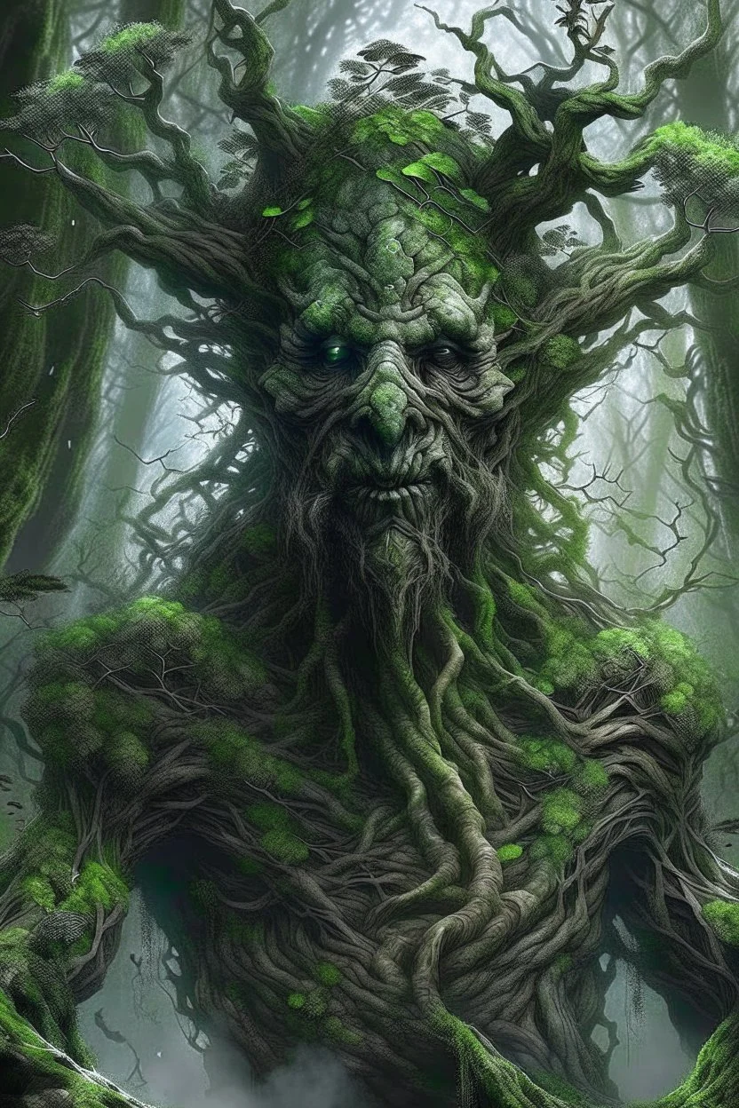 @Irina1304 A Forest Spirit is a scary tree without leaves dwells in deep forests. its skin is covered in moss and lichen, allowing it to blend seamlessly into its surroundings. Forest Spirits feed on the energy of trees and can create thick fog to confuse their victims.