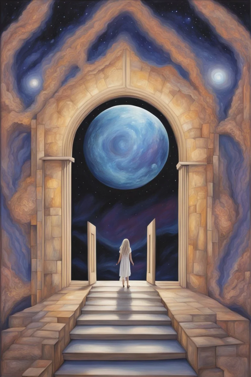 a portal to another universe,, by artist "Ingrid Umber", by artist "Sienna Lamberts"