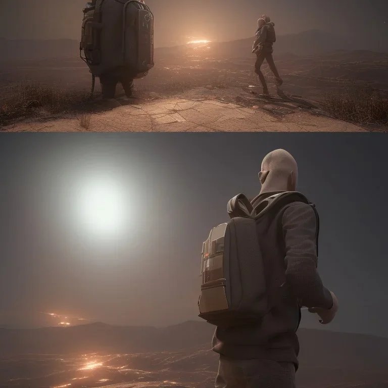 A backpack designed for thieves, with a glowing part