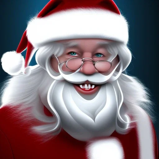 Down syndrome Santa Clause, portrait, 8k resolution