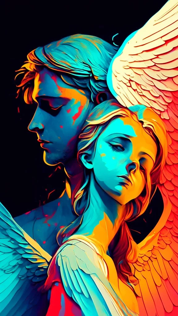 a Angel couple more 2D more detail more colorful