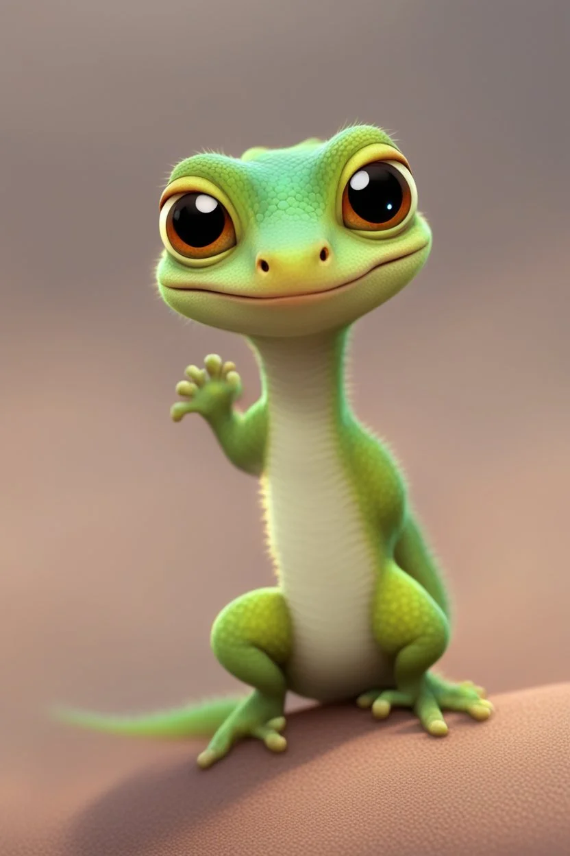 Little cute gecko, pixar style