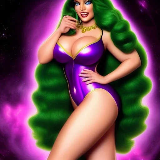 ultra detailed fullbody portrait of busty beautiful Starfire , wearing skintight purple costume, extremely detailed digital painting, intrincate, extremely detailed smiling face,crystal clear Big Green eyes, in the style of Adam Hughes , mystical colors , perfectly centered image, perfect composition, rim light, beautiful lighting,8k, stunning scene, raytracing