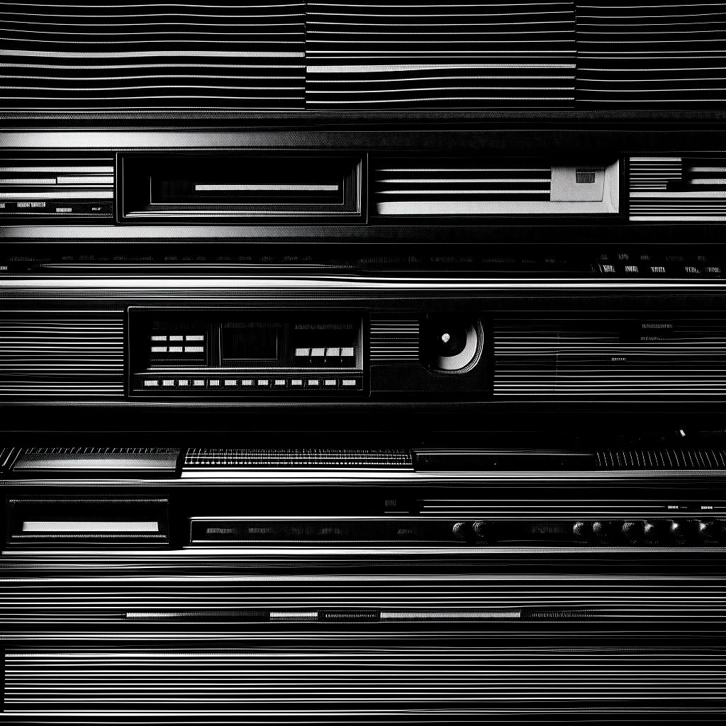 static vhs black and white