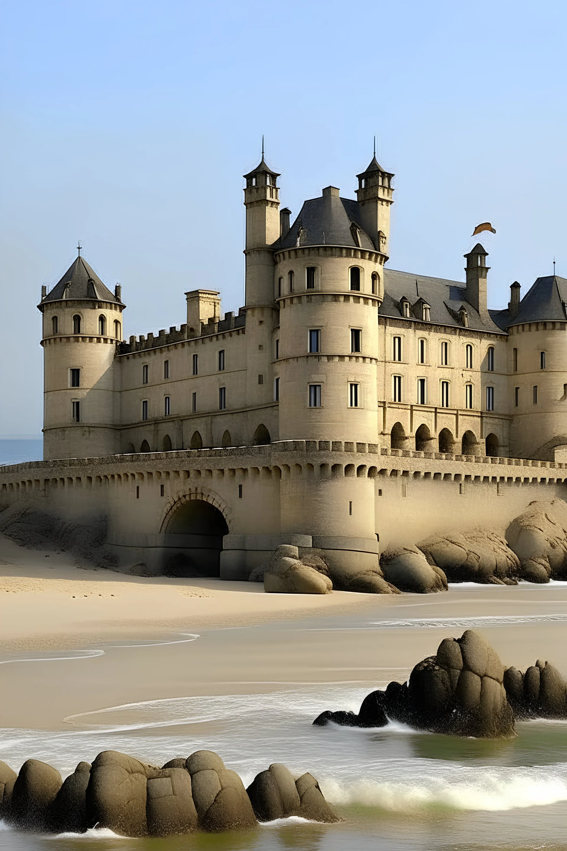 Historic castle on the seashore