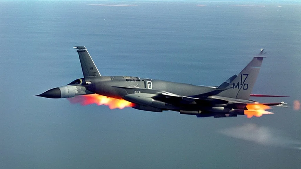 fighter jet fires missile at passenger 747 plane and it crashes into the ocean