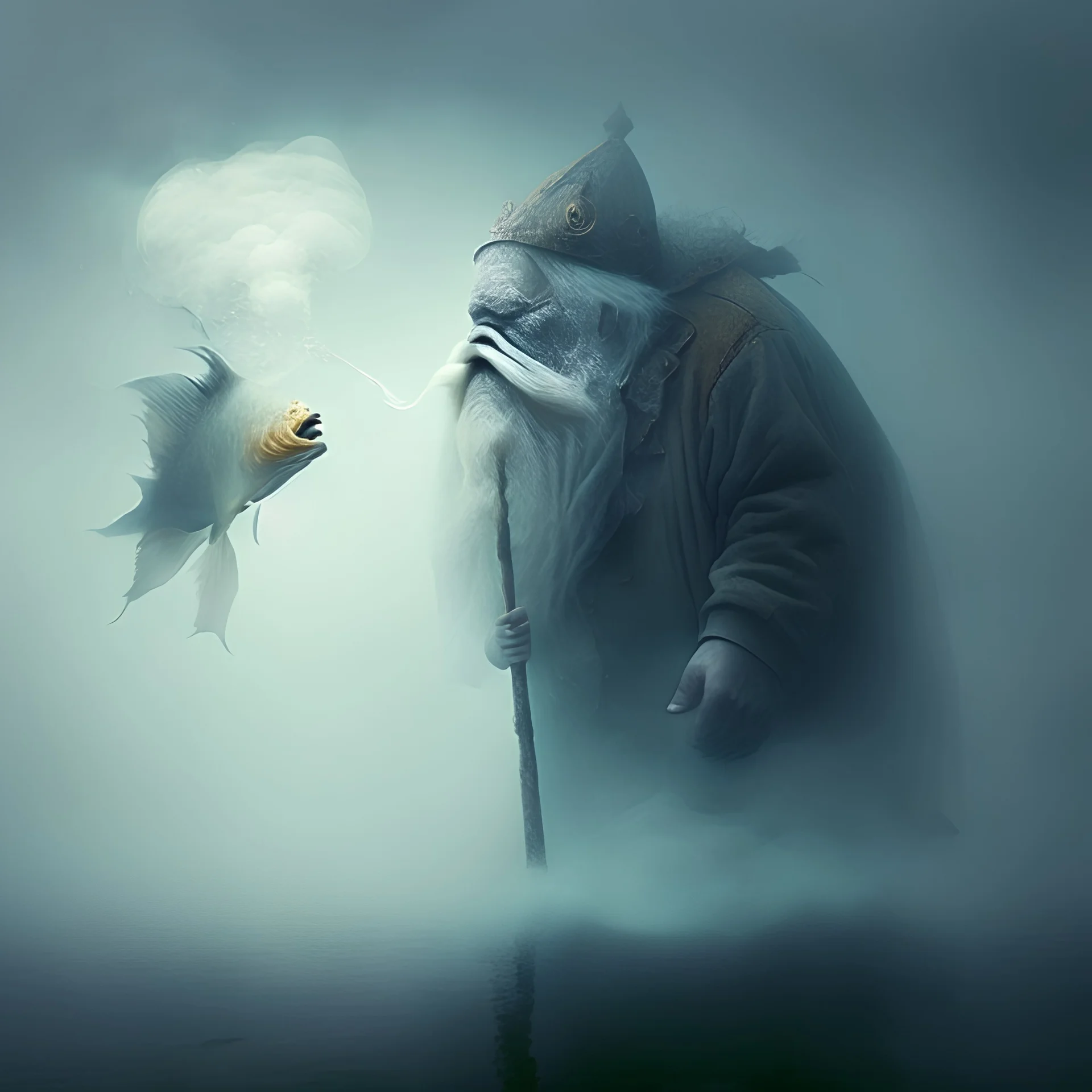 fog king with a fish