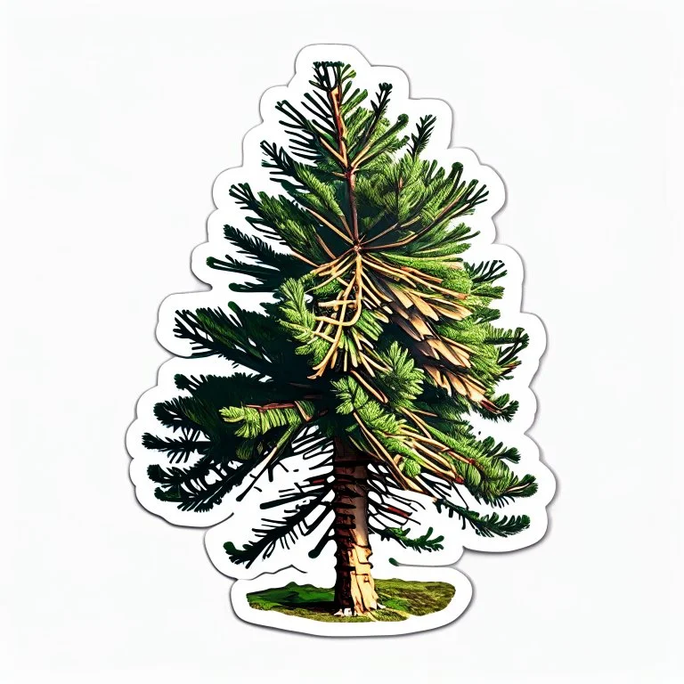 sticker of a spruce tree