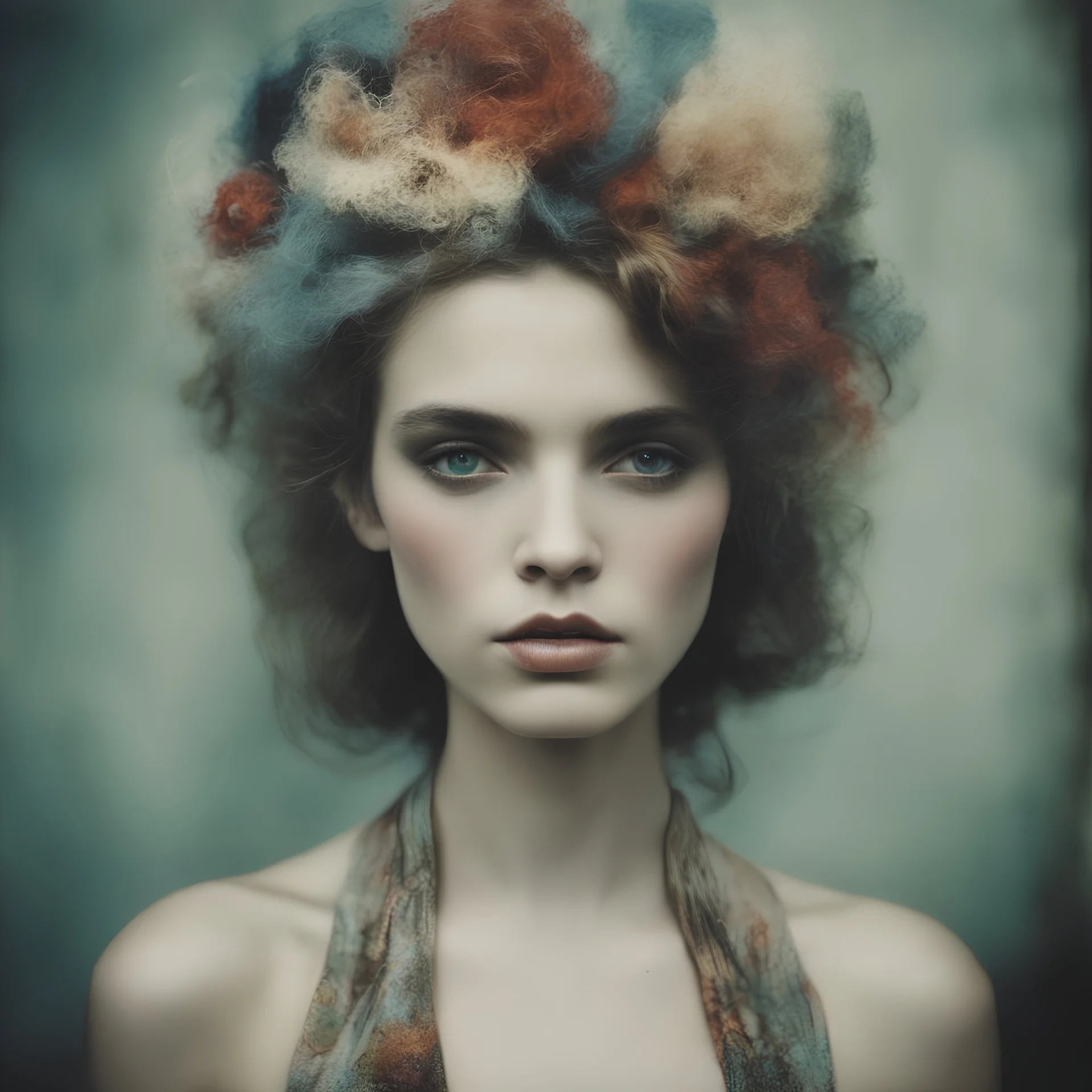 A color photograph in the style of paolo roversi, a bohemian