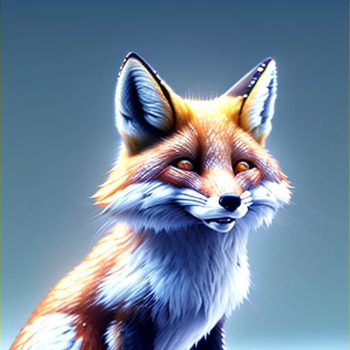 white diamond fox side view whole body, 8k resolution, ultra hyperdetailed, Unreal Engine 5, ultra colourful, very small details, realistic, realistic lighting