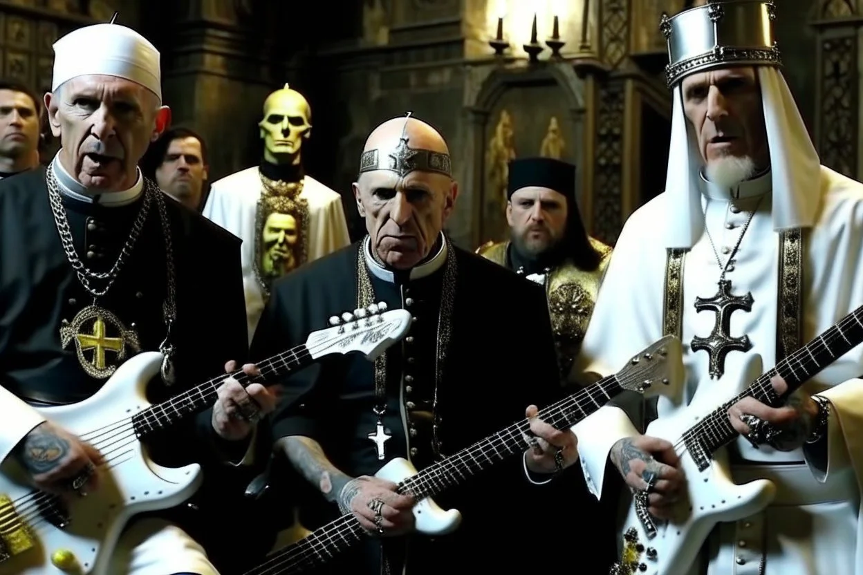 Le pape joue dans un groupe de heavy metal