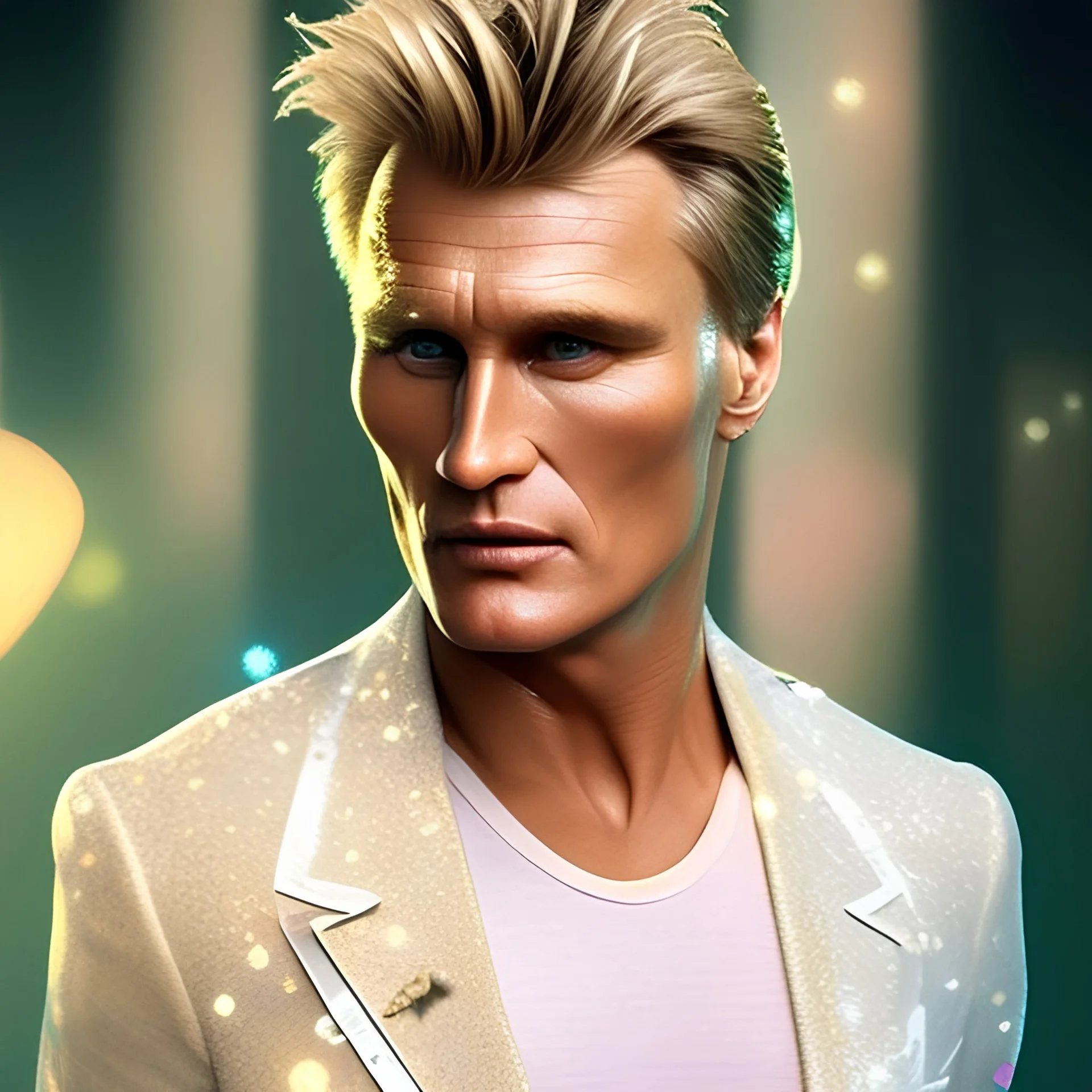 dolph lundgren as dollie deluxe, bright eyes, in underground wonderland, cards