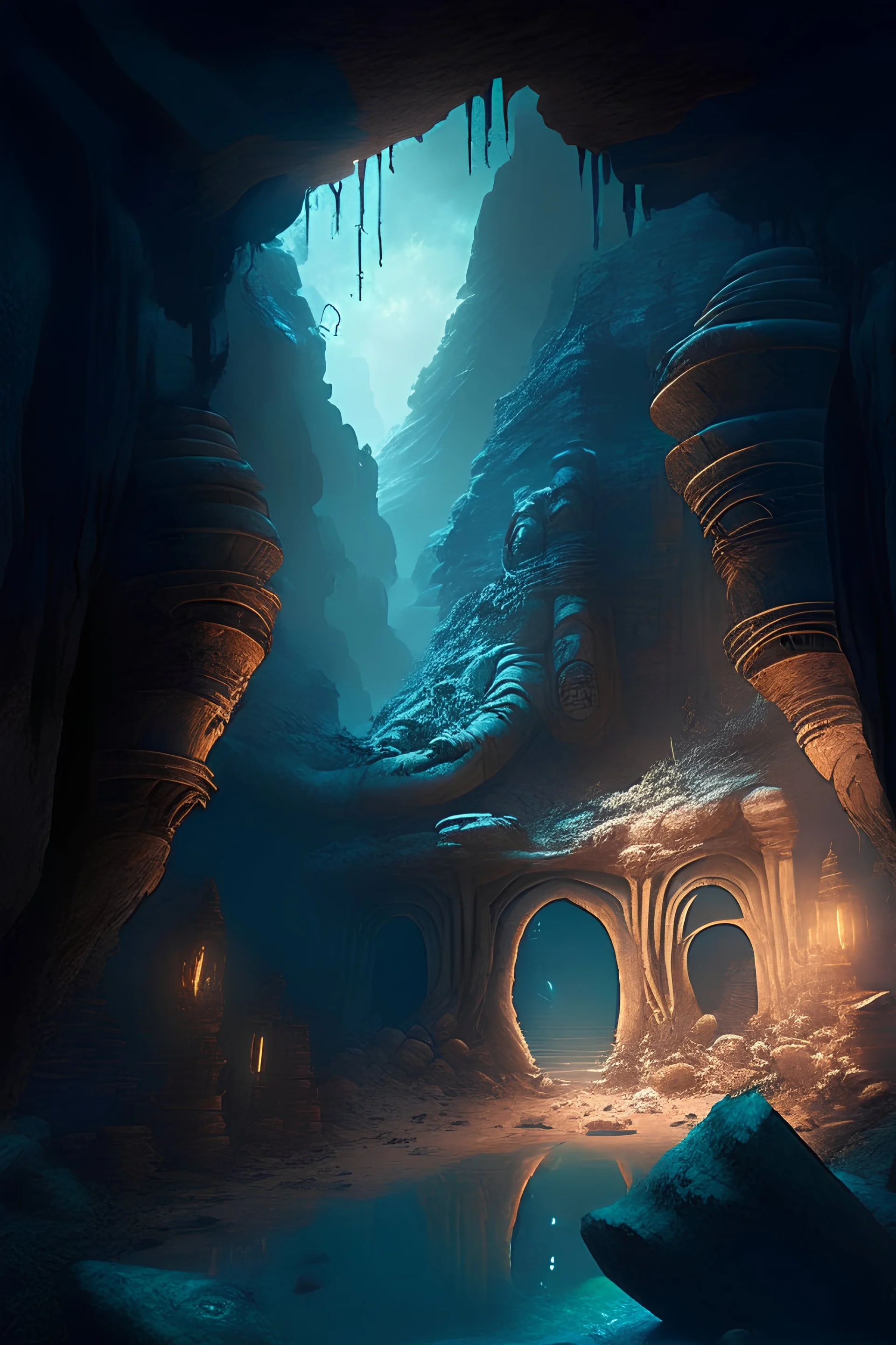 An ancient civilization hid in enchanted caves