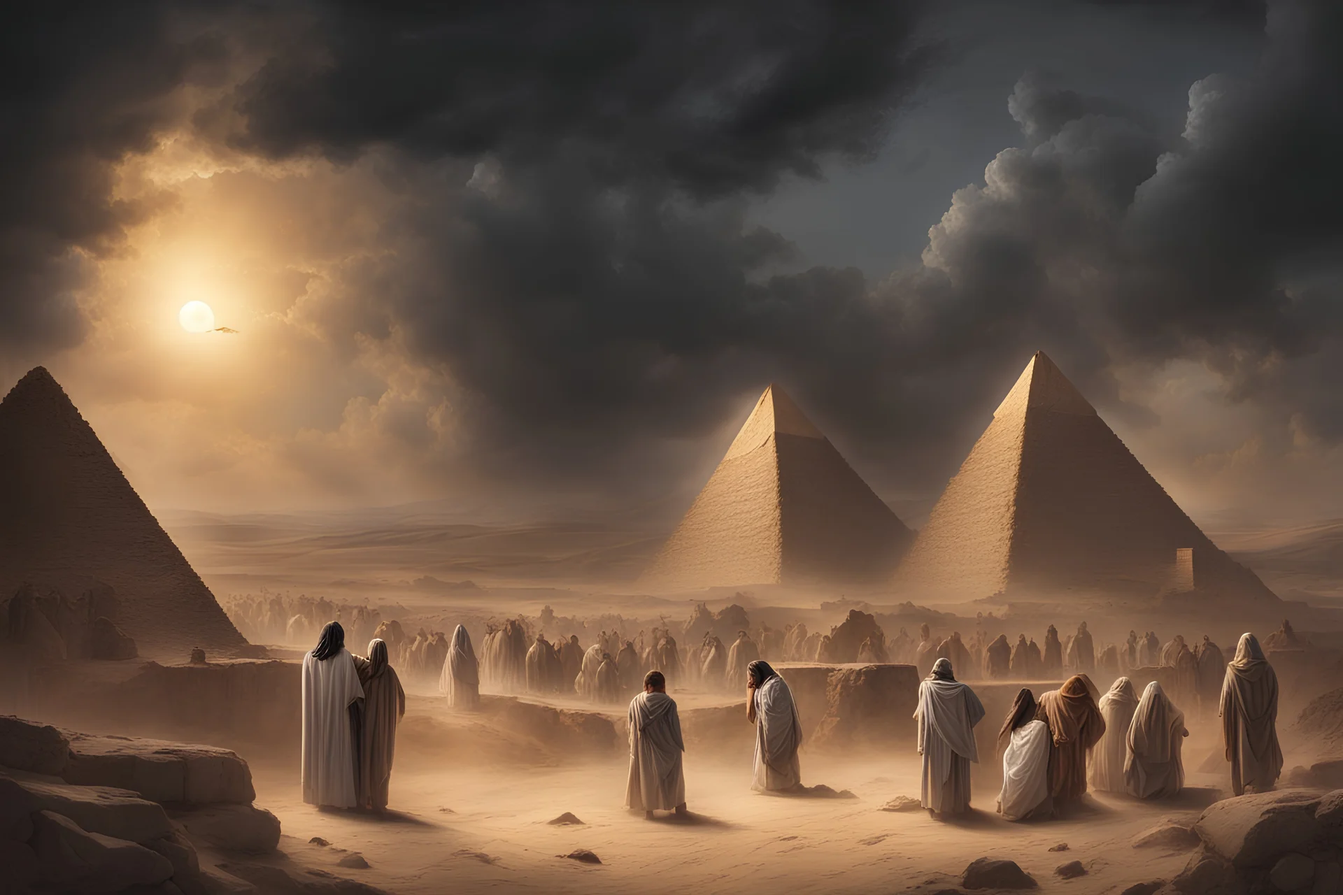 and there was thick darkness in all the land of Egypt for three days.No one saw his brother for three days; nor did anyone rise from his bed for three days. But all the children of Israel had light in their dwellings.