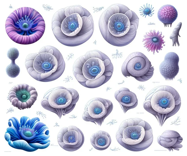 Vector anemone set illustration. Watercolor white backdrop