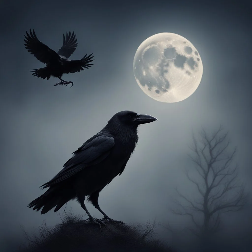 The moon asked the crow For a little show In the hazy milk of twilight No one had to know The moon asked the crow For a little show In the hazy milk of twilight No one had to know