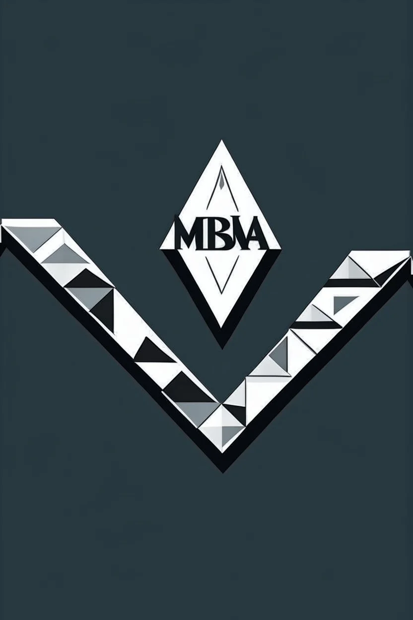 Diamond shape with Mba text on it