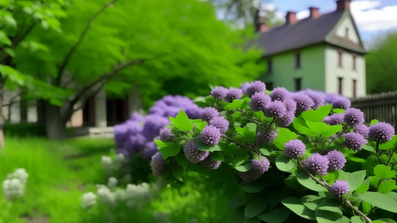 lilacs around the convent