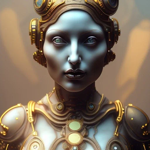 a greek marmor statue of a woman, steam punk, scary, horror, realistic, made in octane, cinematic, movie, CGI, ultra-realistic, extremely detailed octane rendering, 8K, VRAY Super Real ar 2:3, dof photorealistic futuristic 50mm lens hard lighting dark gray tintype photograph, realistic lighting, sephia colors