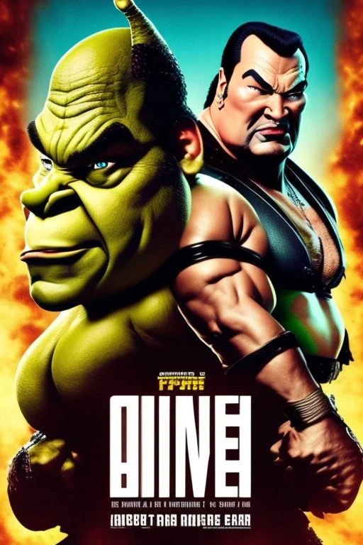 action movie poster starring shrek and steven seagal