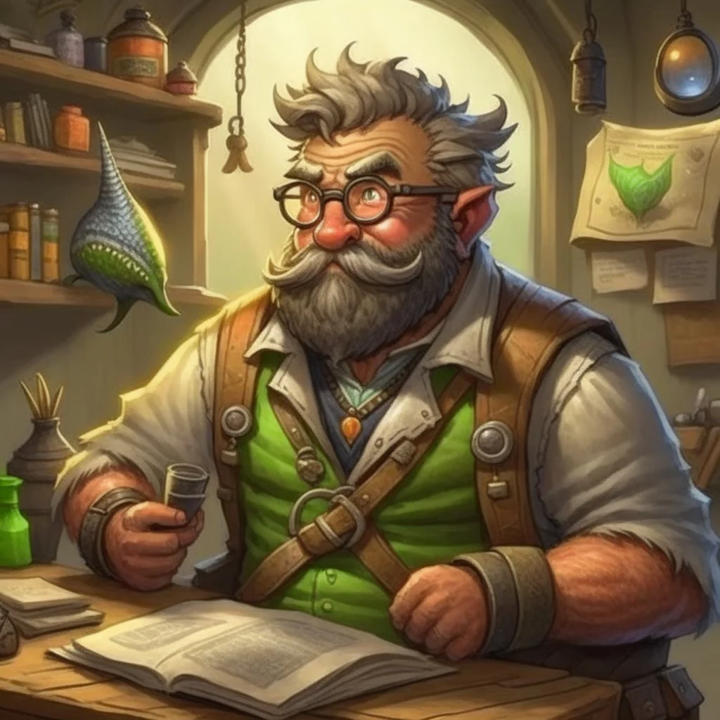 Magnus Thornfield, a famous dwarf biologist has spent his life surveying and observing the fauna and animal life of Aeredon. He is a very smart and experienced explorer but has grown accustomed to the office research life.