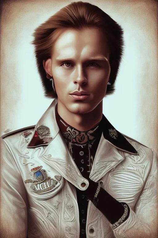 Portrait of Matti Nykänen painted like tom of finland