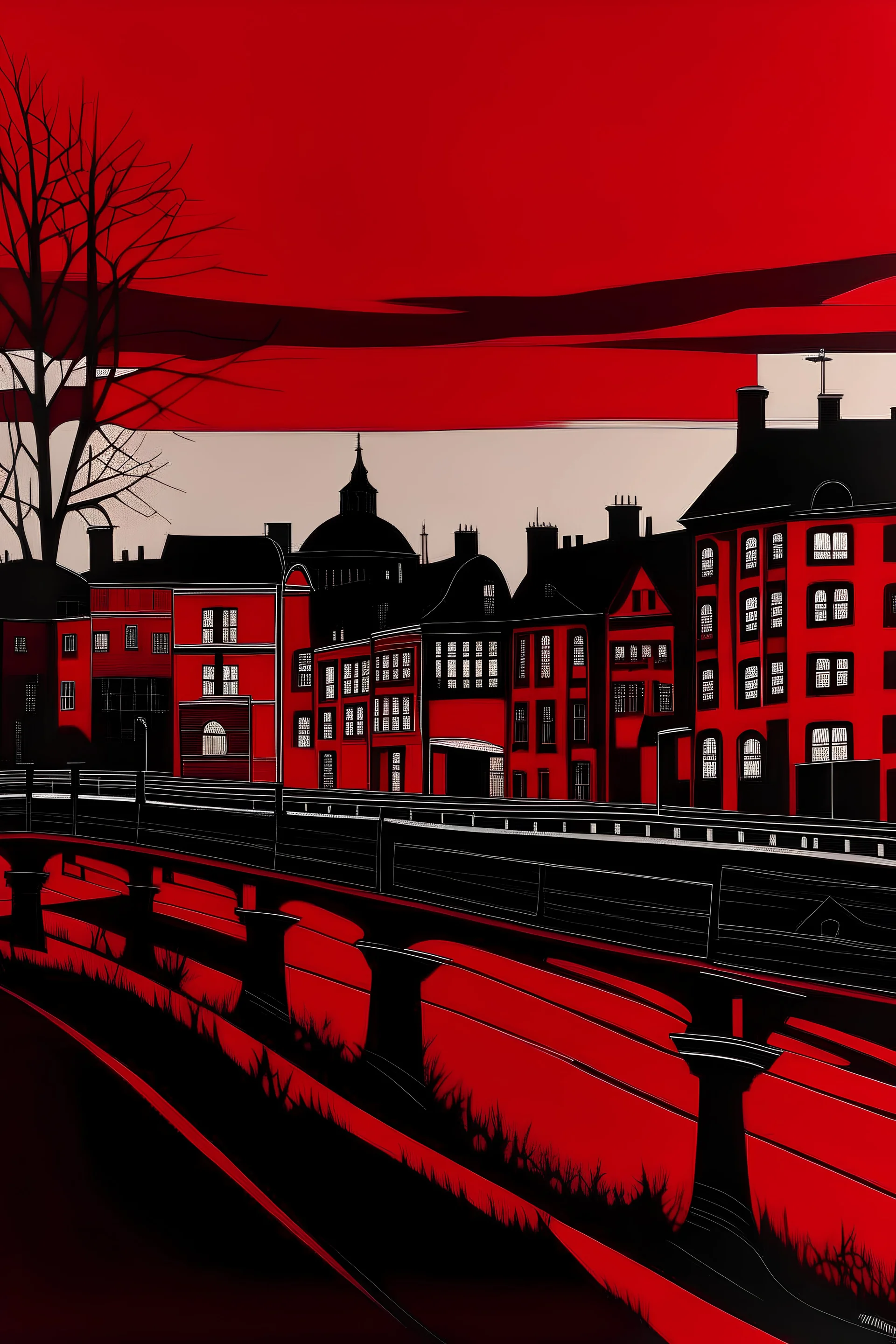 Stad rouge et noir