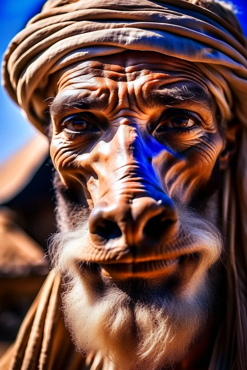 human with camel face