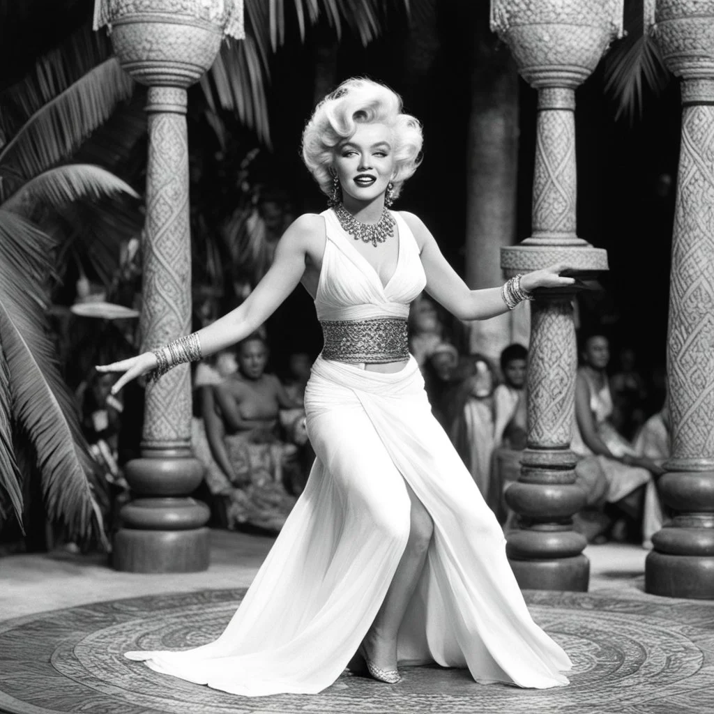 Marilyn Monroe as a vestale priestess performs the dance of gods: Traditional Balinese Drama Unfolded