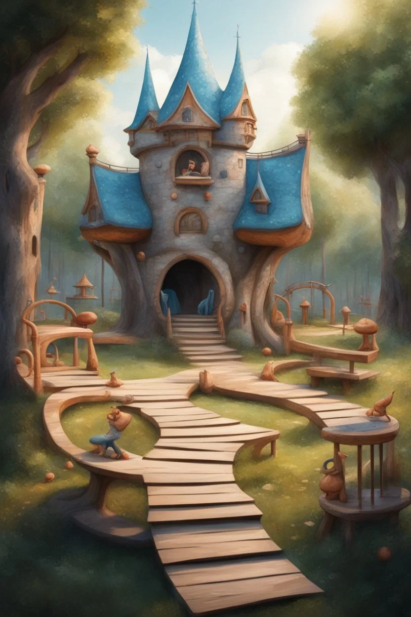 игровая площадка в славянском стиле сказок